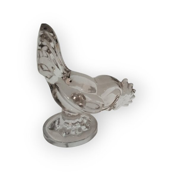 Vintage Viking Clear Glass Rooster Figurine - Perfect Condition - Picture 7 of 11